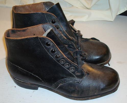  WWII GERMAN ANKLE BOOTS MINT