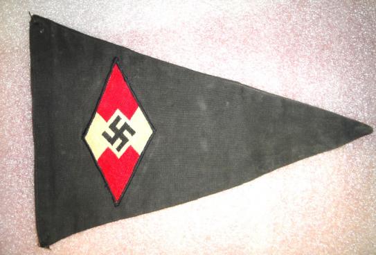 WWII GERMAN HITLER YOUTH PENNANT