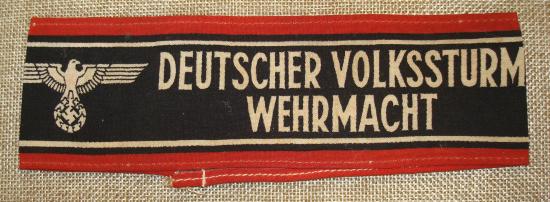 WWII GERMAN DEUTSCHER VOLKSSTURM WEHRMACHT ARMBAND