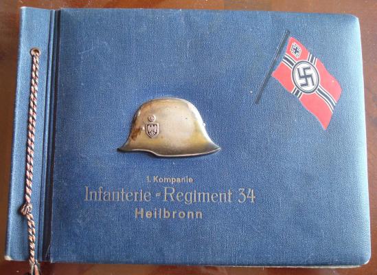 WWII GERMAN 34th INFANTRY REG of 1st Co. HEILBRONN