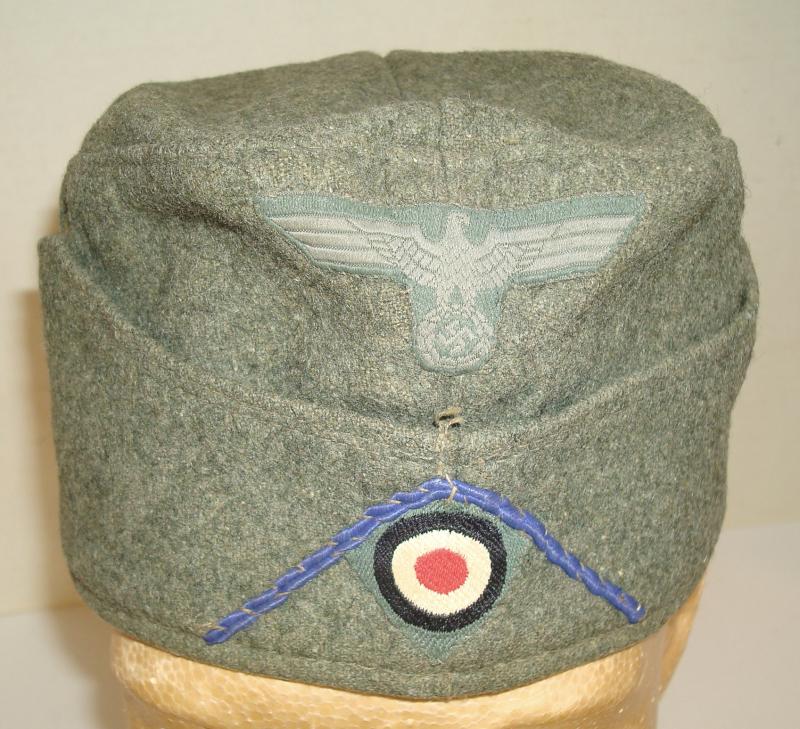 WWII GERMAN MEDICAL EM/NCO\'S M34 OVERSEAS CAP