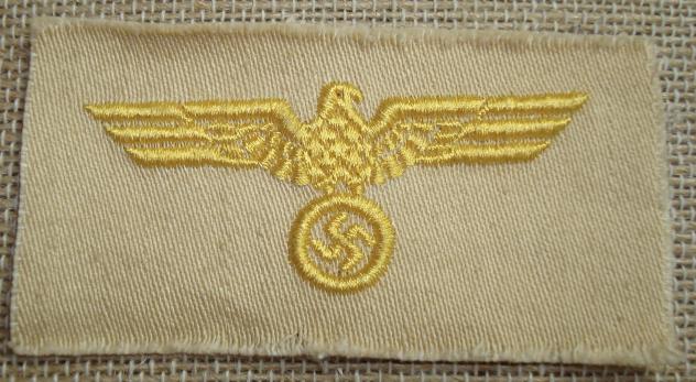 WWII GERMAN KRIEGSMARINE TROPICAL CAP EAGLE EM/NCO