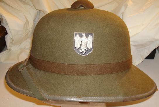  WWII GERMAN PITH HELMET 2nd PATTERN