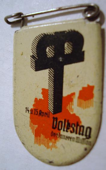 DOLESTAG LITHOGRAPH DONATION PIN