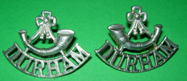 BRITISH PAIR DURHAM BADGES