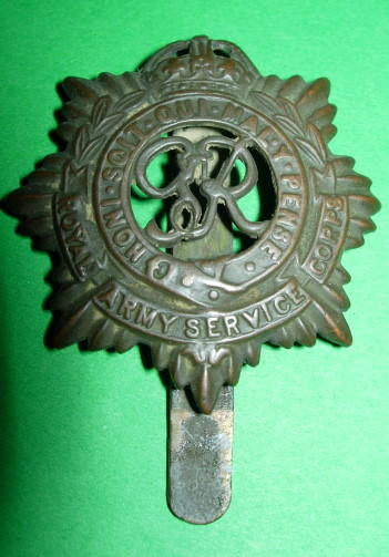 WWI BRITISH ROYAL ARMY SERVICE CORPS