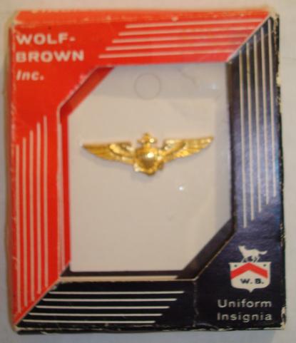US NAVY PILOTS WINGS FOR DRESS UNIFORM (SMALL SIZE)