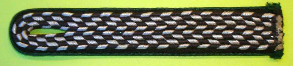 WWII GERMAN NSKK SHOULDER BOARD DARK GREEN PIPED