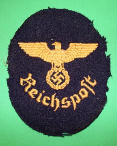 WWII GERMAN REICHSPOST SLEEVE EAGLE