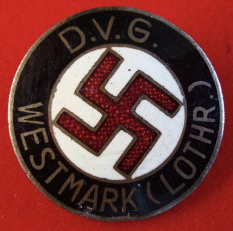 WWII GERMAN D.V.G. WESTMARK LAPEL PIN
