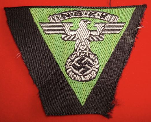 WWII GERMAN NSKK FIRST PATTERN CAP EAGLE