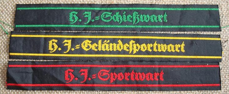 WWII GERMAN HITLER YOUTH SPORT CUFF BANDS