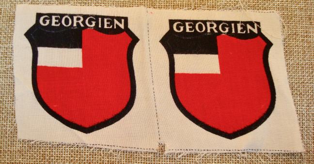 WWII GERMAN GEORGIAN VOLUNTEER'S SLEEVE SHIELD