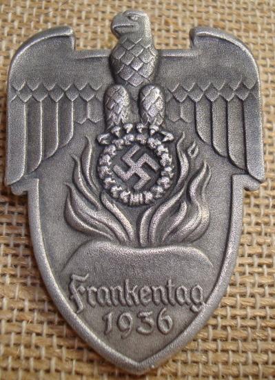 WWII GERMAN FRANKENTAG 1936 TINNIE