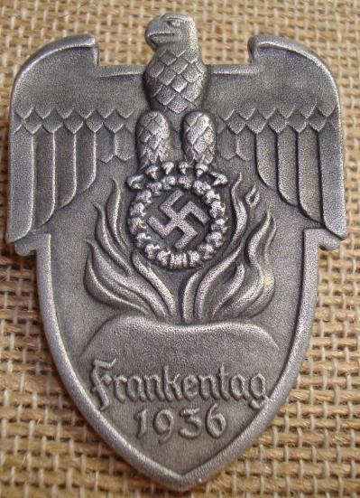 WWII GERMAN FRANKENTAG 1936 TINNIE