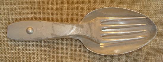 WWII GERMAN POLITICAL FOLDING SPOON/FORK COMBO CUTLERY SET