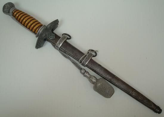 WWII GERMAN LUFTWAFFE 2nd MODEL DAMASCUS BLADE DAGGER