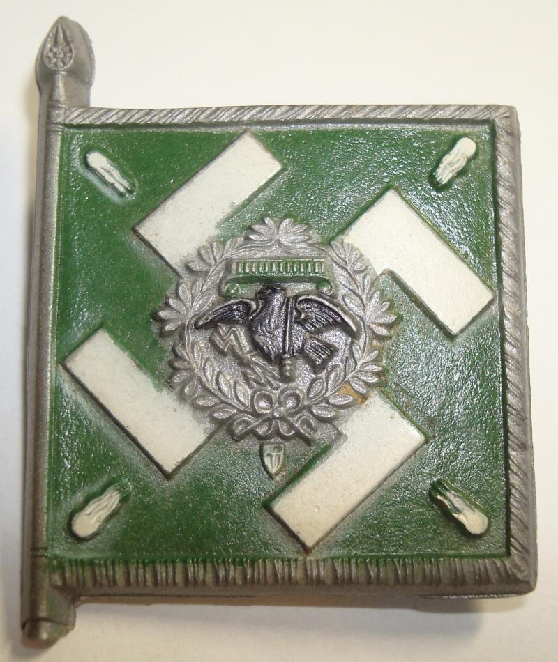 WWII GERMAN REGIMENT GENERAL GORING FLAG TINNIE