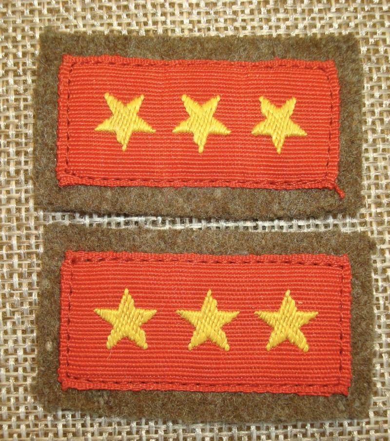 WWII JAPANESE SUPERIOR PRIVATE'S COLLAR TABS