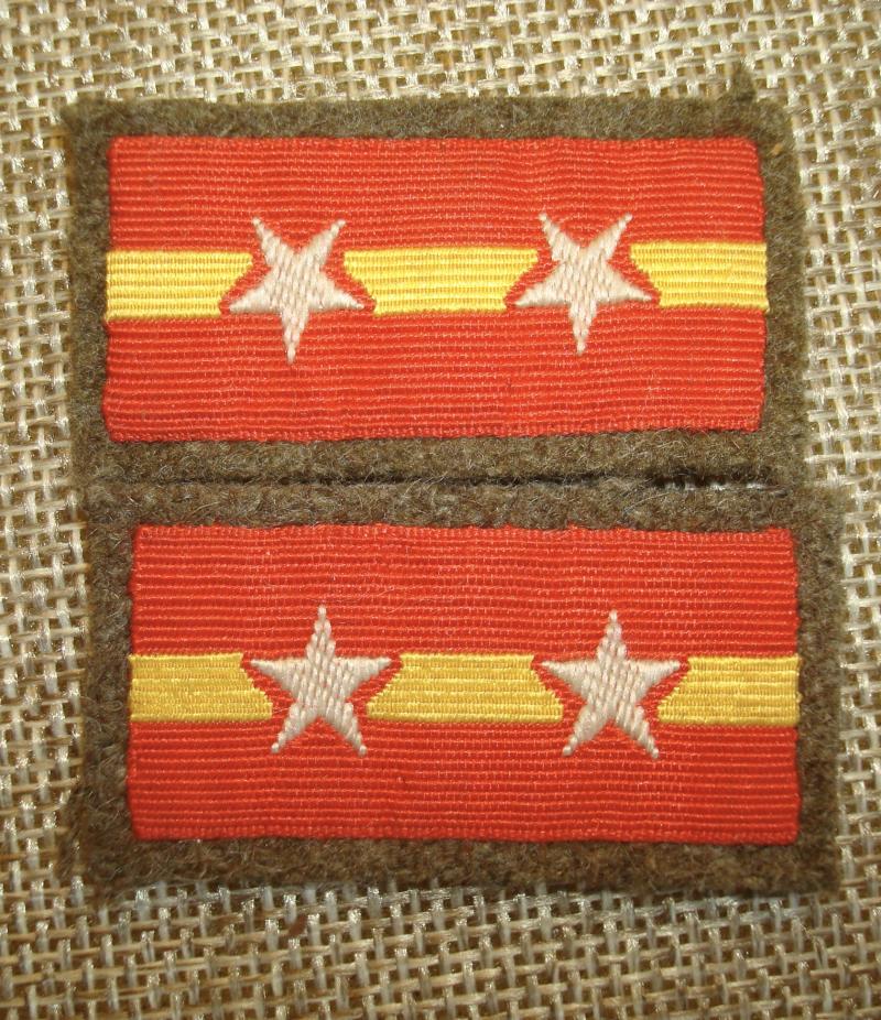 WWII JAPANESE SERGEANT’S COLLAR TABS