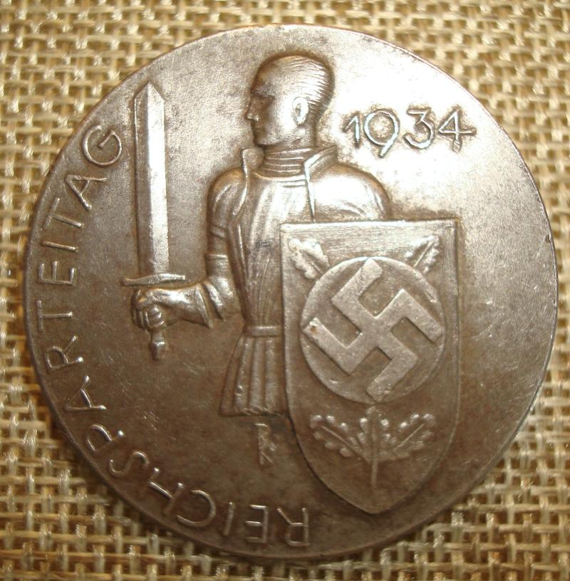 WWII GERMAN NSDAP 1934 NATIONAL PARTY DAY BADGE
