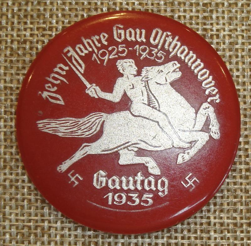 WWII GERMAN 10 YEAR GAU OSTHANNOVER TINNIE 1925 - 1935