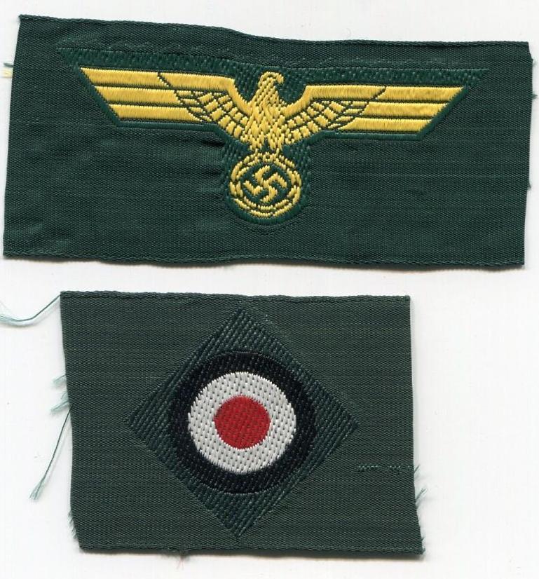 WWII GERMAN FRENCH MADE COASTAL ARTILLERY CAP EAGLE and COCKADE