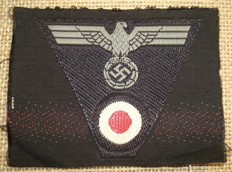 WWII GERMAN PANZER TRAPEZOID CAP EAGLE and COCKADE