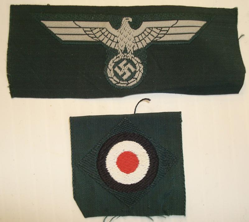 WWII GERMAN EM/NCO'S OVERSEAS/M43 CAP EAGLE AND COCKADE