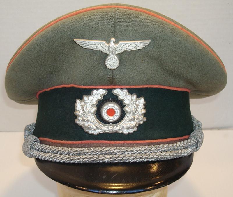 WWII GERMAN PANZER OFFICER VISOR CAP
