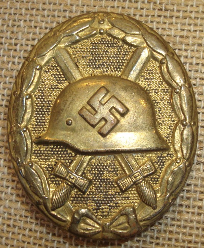 WWII GERMAN BLACK WOUND BADGE, 1939