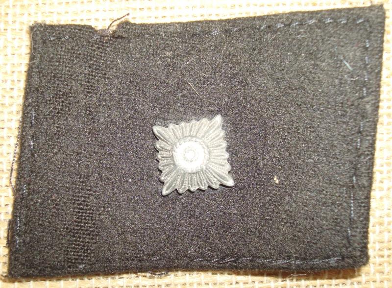 WWII GERMAN SS-UNTERSCHARFÜHRER'S RANK COLLAR TAB