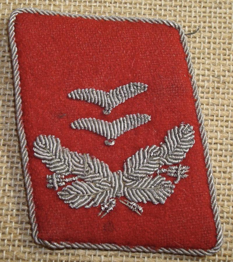 WWII GERMAN FLAK ARTILLERY OBERLEUTNANT'S COLLAR TAB